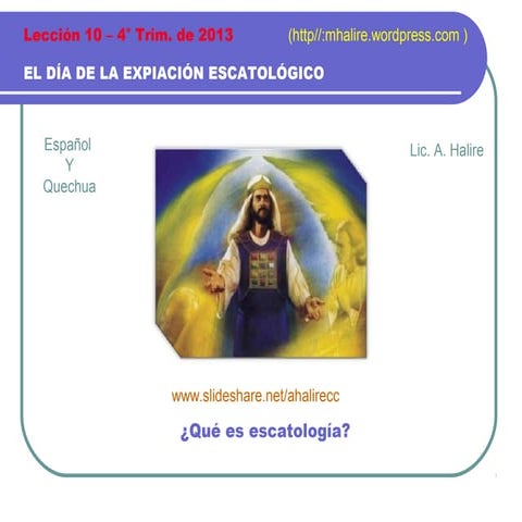El día de la expiación escatológico | PPT | Christianity | Religion ...