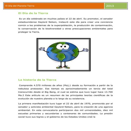 El día de la tierra