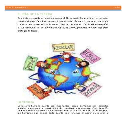El día de la tierra