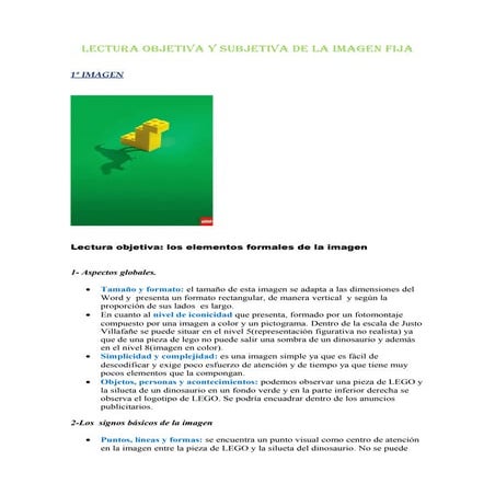 Guión para la lectura de imágenes fija