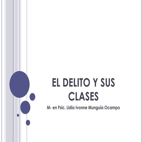 El delito y sus clases