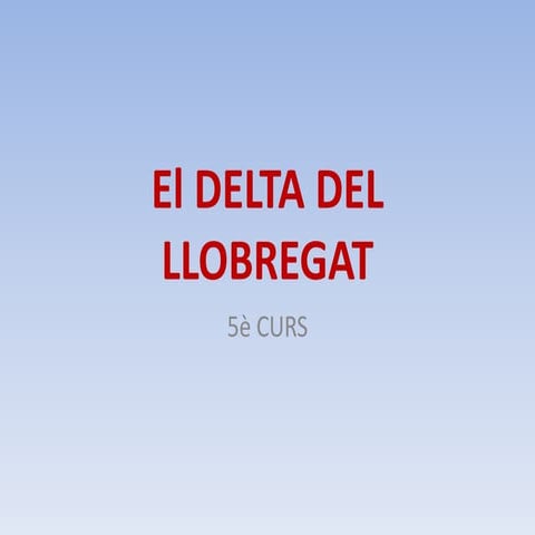 El delta del llobregat