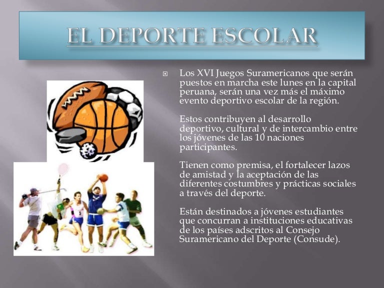 El deporte escolar