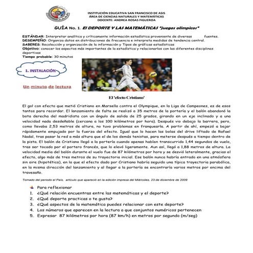 El deporte y las matematicas | PDF