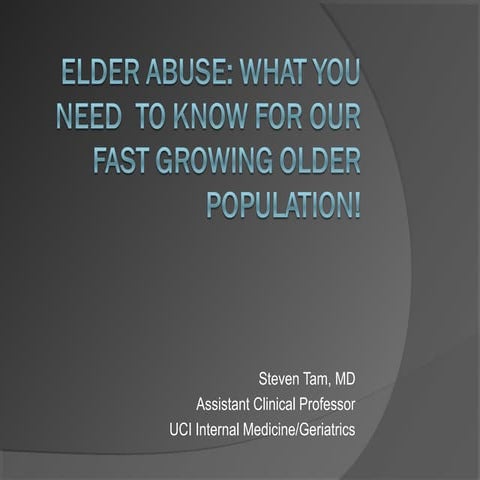 Elder Abuse: What You Need to Know