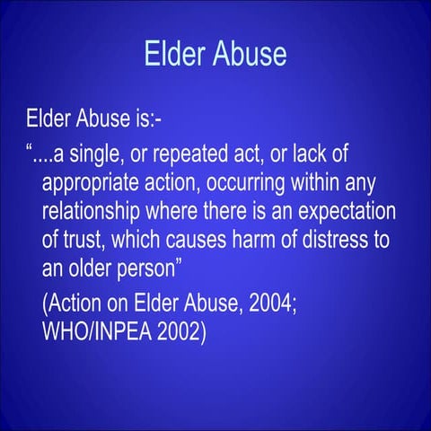 Elder Abuse Power Point