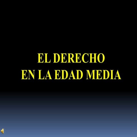 El derecho en la edad media
