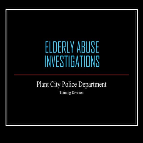 Elderly abuse pp