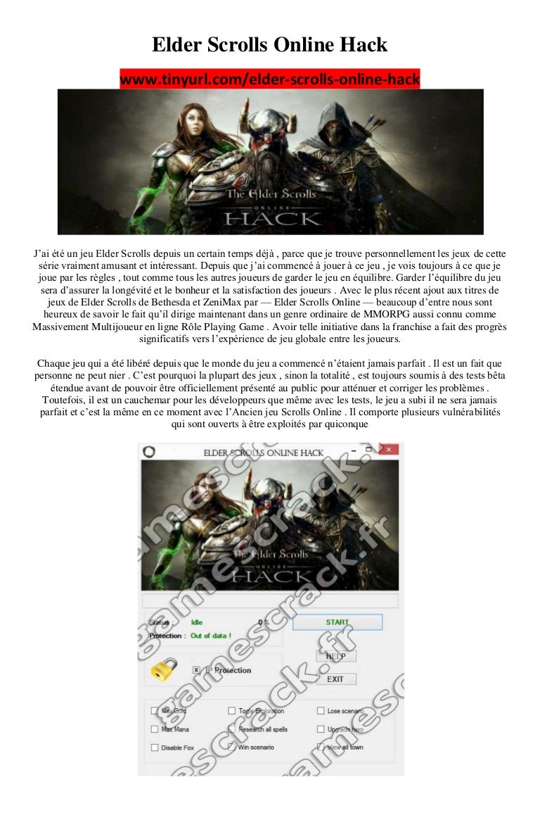 The Elder Scrolls Online Hack