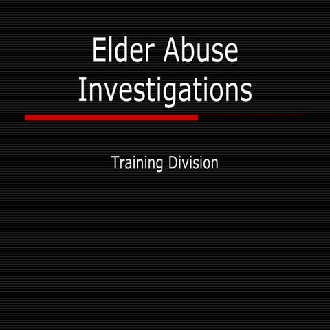 Eldery abuse 2014