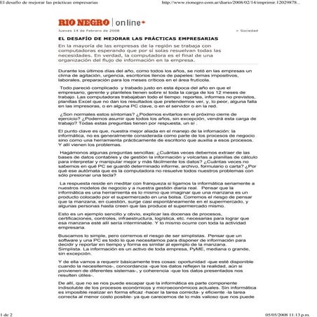 El desafío de mejorar las prácticas empresarias