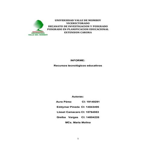 El desarrollo de los recursos tecnologico