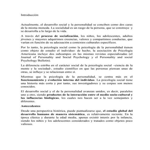 El desarrollo psicosocial del sujeto 02