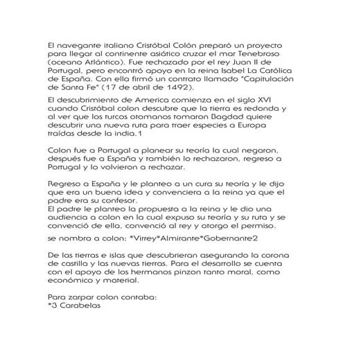 El descubrimiento de america