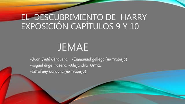 El descubrimiento de harry | PPTX