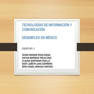 El desempleo en mexico