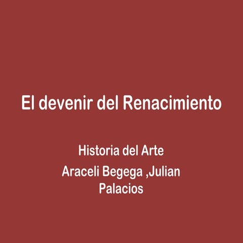 Antes del Renacimiento