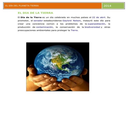 El dia de la tierra
