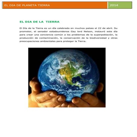 Dia del planeta   tierra