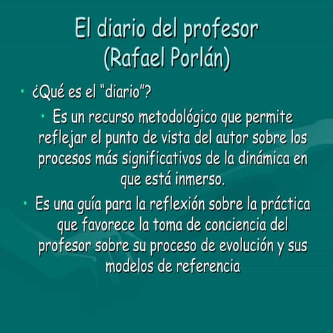 El diario del profesor