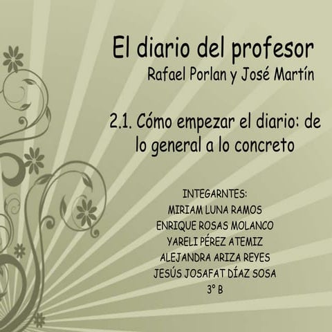El diario del profesor