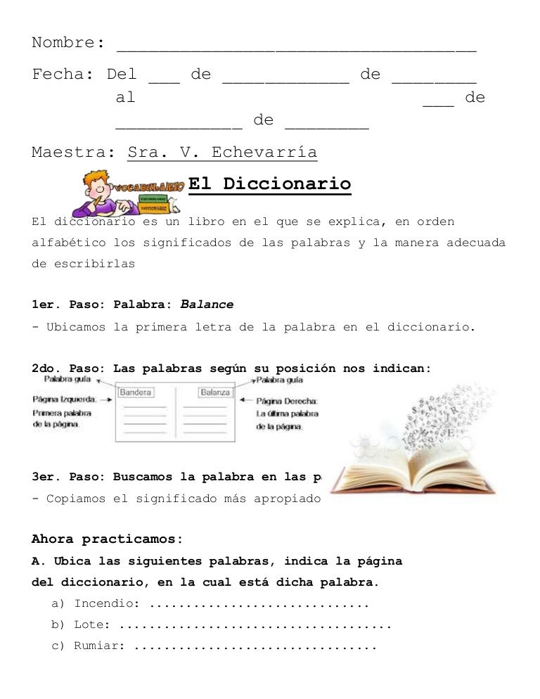 El diccionario El diccionario