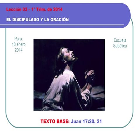El discipulado y la oración