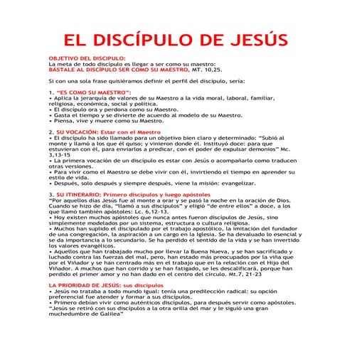 El discípulo de jesús