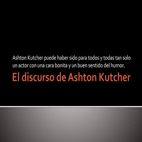 El discurso kutcher. roberto jorge saller