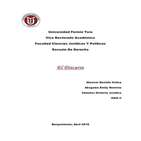 El discurso oratoria