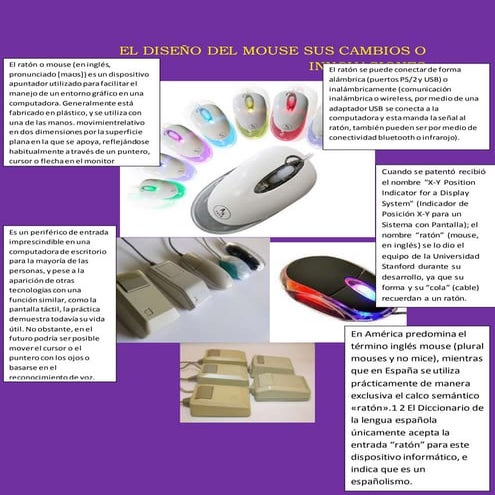 El diseño del mouse sus cambios o innovaciones