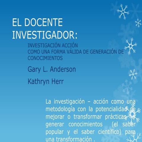 El docente investigador