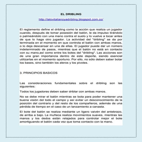 El dribling