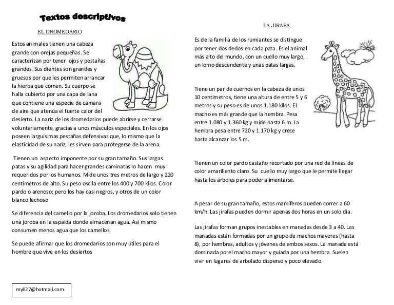 Textos Descriptivos