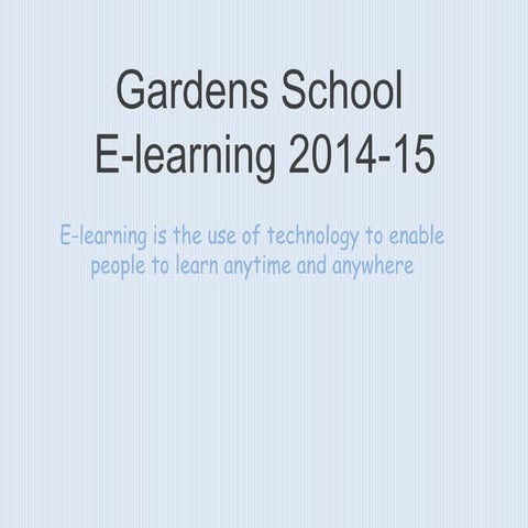 Elearn 2014 Parent Meet