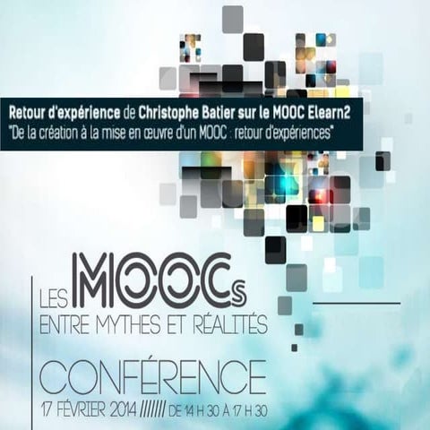 Conférence « Les MOOCs entre mythes et réalités » Elearn2mooc