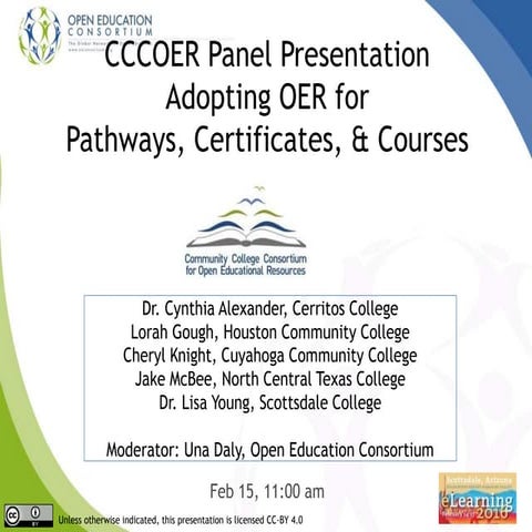 Adopting OER for Pathways, Certificates, & Courses