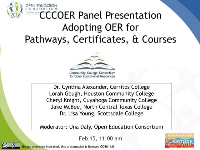 Adopting OER for Pathways, Certificates, & Courses