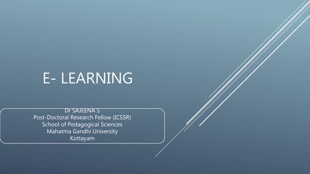 E learning