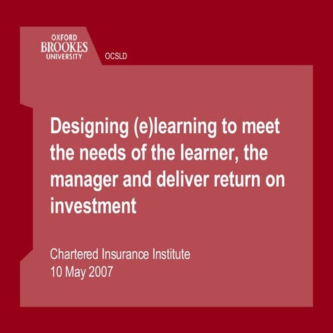 eLearning and return on investment