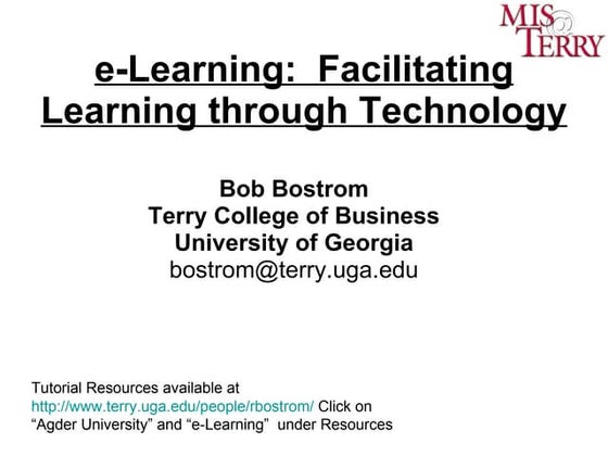 e-Learning: Facilitating Learning through Technology