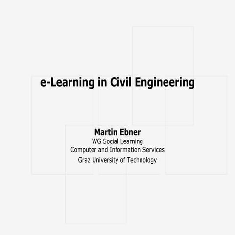 e-Learning in Civil Engineering