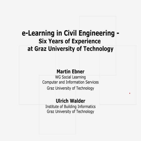 e-Learning in Civil Engineering
