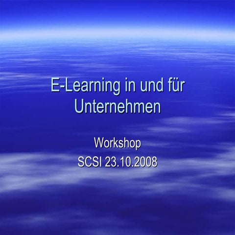 E-Learning in und fuer Unternehmen