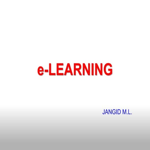 E learning ..jangid ml