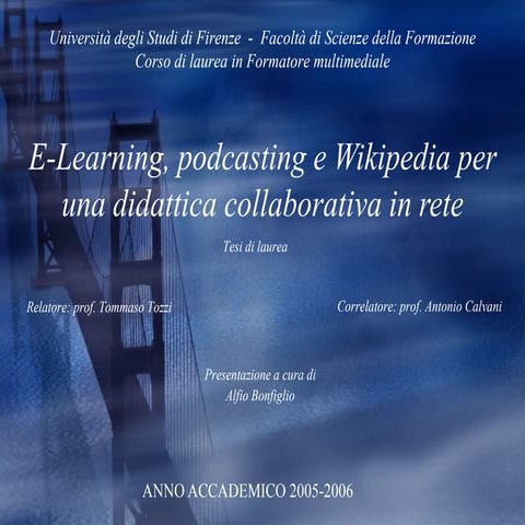 E-Learning, podcasting e Wikipedia per una didattica costruttivistica in rete