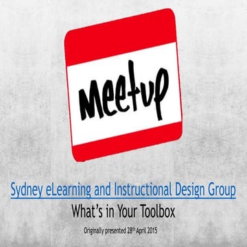 E-learning and instructional design toolbox