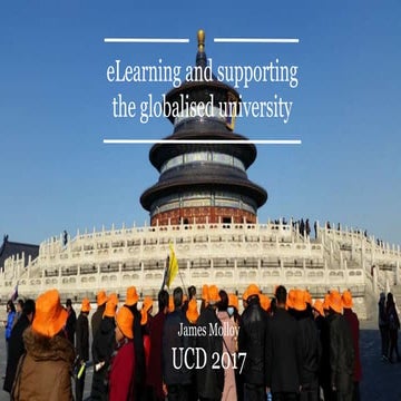 E learning and supporting the globalised university