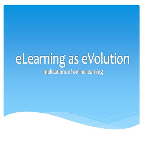 eLearning as eVolution