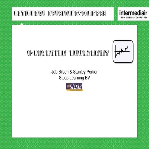 E Learning Duurzaam?